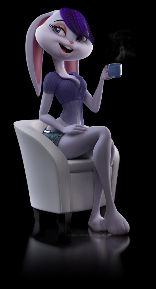 3D Pin-up character